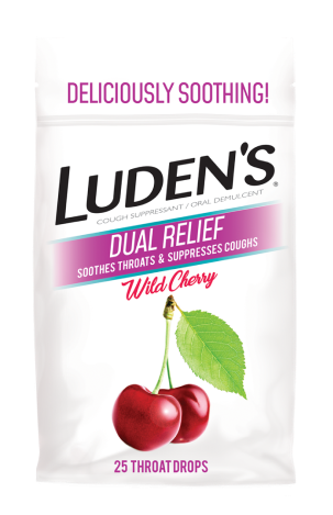 Ludens Wild Cherry Dual Relief Throat Drops